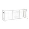 Freestanding Wooden Pet Fence for Stairs, Doorways and Hallways, White