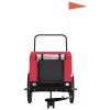 Pet Bike Trailer Red and Black Oxford Fabric and Iron