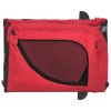 Pet Bike Trailer Red and Black Oxford Fabric and Iron