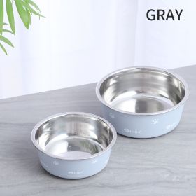 Dog Bowl Cat Bowl For Food And Water, Stainless Steel Pet Feeding Bowl, Durable Non-Skid Insulated Heavy Duty With Rubber Bottom For Medium Large Dogs (blue best: Gray)