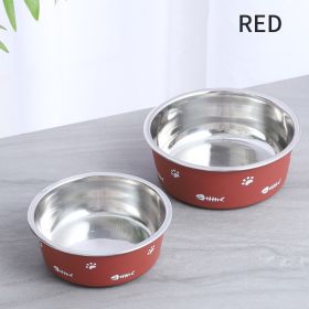 Dog Bowl Cat Bowl For Food And Water, Stainless Steel Pet Feeding Bowl, Durable Non-Skid Insulated Heavy Duty With Rubber Bottom For Medium Large Dogs (blue best: Red)