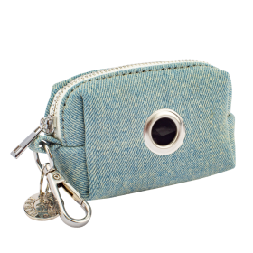 Waste Bag Holder -Beige Plaid (blue best: Light Denim)