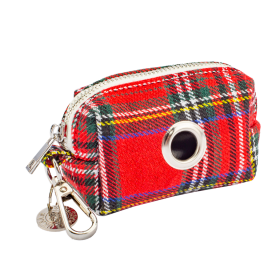 Waste Bag Holder -Beige Plaid (blue best: Red Plaid)