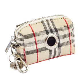 Waste Bag Holder -Beige Plaid (blue best: Beige Plaid)