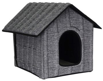 Pet Life 'Collapsi-Pad' Folding Lightweight Travel Pet House with inner Mat (blue best: grey)