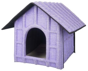 Pet Life 'Collapsi-Pad' Folding Lightweight Travel Pet House with inner Mat (blue best: Purple)