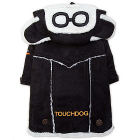 Touchdog 'Tuskegee' Aero-Vintage Designer Dog Coat (blue best: Black)