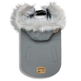 Touchdog 'Eskimo-Swag' Duck-Down Parka Dog Coat (blue best: grey)