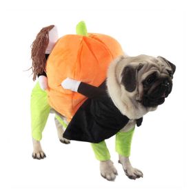 Pet Life 'Pumpkin Mon' Halloween Pet Dog Costume (blue best: Orange)