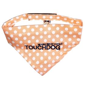 Touchdog 'Bad-to-the-Bone' Polka Patterned Fashionable Velcro Bandana (blue best: Orange)