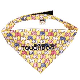 Touchdog 'Bad-to-the-Bone' Elephant Patterned Fashionable Velcro Bandana (blue best: Yellow)