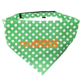 Touchdog 'Bad-to-the-Bone' Polka Patterned Fashionable Velcro Bandana (blue best: Green)