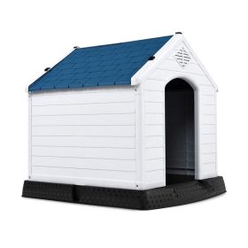 Indoor & Outdoor Waterproof Plastic Pet Puppy House (blue best: White & Blue)