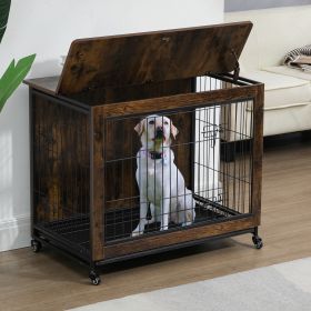 38 Inch Heavy-Duty Dog Crate Furniture (blue best: Brown)